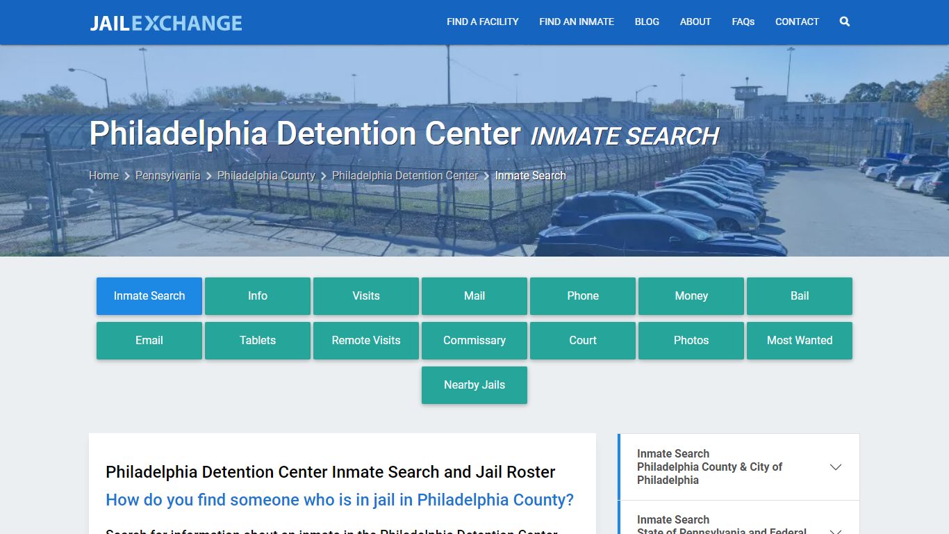 Philadelphia Detention Center Inmate Search - Jail Exchange